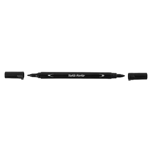 CC Textilstifte Schwarz – 6er-Set mit Doppelspitze