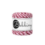 Bobbiny Mini Holiday Rope Candy Cane 1,5 mm – 35 m dreifach gedrehte Makramee-Kordel