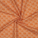 Canvas Baumwolle - Orange Flowers | Meterware