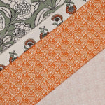 Canvas Baumwolle - Orange Flowers | Meterware