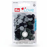 Prym Love Druckknöpfe "Color Snaps" Grau - Ø 12,4 mm - 30 Stück