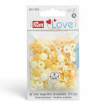 Prym Love Druckknöpfe "Color Snaps Mini " Hellgelb - Ø 9 mm - 36 Stück