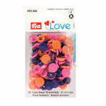 Prym Love Druckknöpfe "Color Snaps" Orange Pink Violett - Ø 12,4 mm - 30 Stück