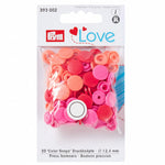 Prym Love Druckknöpfe "Color Snaps" Rot - Ø 12,4 mm - 30 Stück