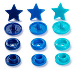 Prym Love Druckknöpfe "Color Snaps" Sterne Blau - Ø 12,4 mm - 30 Stück