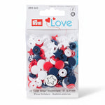 Prym Love Druckknöpfe "Color Snaps" Sterne Bunt - Ø 12,4 mm - 30 Stück