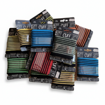Bunter Farbmix aus Cuffs mit Lurex zum Basteln und Gestalten