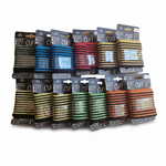 13 Cuffs mit Lurex in verschiedenen Farben als Bastelpaket