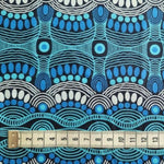 DESERT FLORA BLUE Aborigines Stoff aus Australien