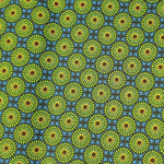 DISCO BLUE CIRCLE Afrikanischer-Shweshwe-Stoff-