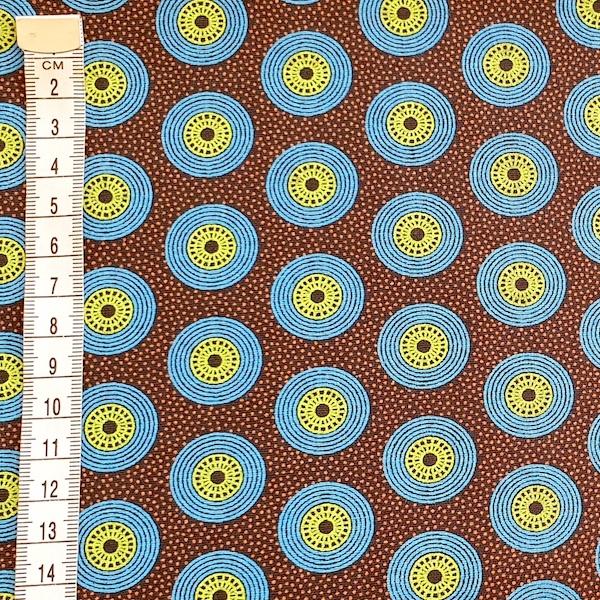DISCO-BLUE-DOTS-Afrikanischer-Shweshwe-Stoff