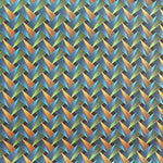 DISCO-BLUE-FAN-PATTERN-Afrikanischer-Shweshwe-Stoff