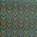 DISCO-BLUE-FLAME-Afrikanischer-Shweshwe-Stoff
