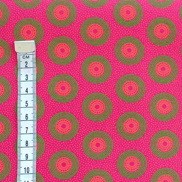 DISCO-PINK-DOTS-Afrikanischer-Shweshwe-Stoff-
