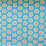 DISCO-TURQUOISE DOTS-Afrikanischer-Shweshwe-Stoff