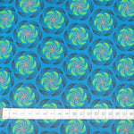 DISCO TURQUOISE WINDMILL Afrikanischer-Shweshwe-Stoff