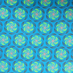DISCO TURQUOISE WINDMILL Afrikanischer-Shweshwe-Stoff