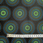 Südafrikanischer Shweshwe Stoff Disco Blue Sun von Da Gama Textiles
