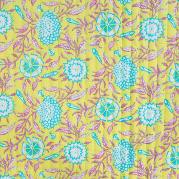 Doubleface Gesteppter Baumwoll Voile Floral und geometrisch – Enjoy Meterware