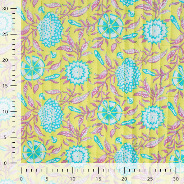Doubleface Gesteppter Baumwoll Voile Floral und geometrisch – Enjoy Meterware