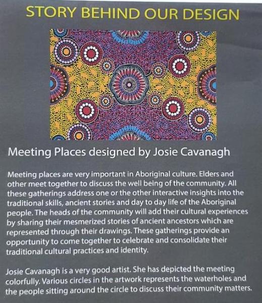 ECRU MEETING PLACES Aborigines Stoff aus Australien