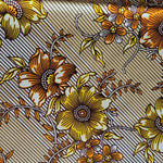 Wax Print Stoff Baumwolle gelb gold EMBELLISHED floral – Meterware afrikanisch Flowers Yellow Gold EMBELLISHED