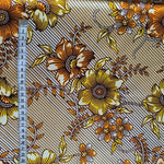 Wax Print Stoff Baumwolle gelb gold EMBELLISHED floral – Meterware afrikanisch Flowers Yellow Gold EMBELLISHED