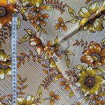 FLOWERS YELLOW GOLD Afrikanischer Wax Print Stoff - Embellished