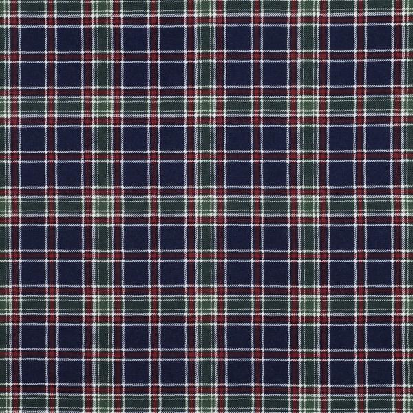 Flanell Baumwolle Dunkelblau Grün Karo