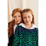 French Terry - Sommersweat - Farbverlauf Leo Türkis