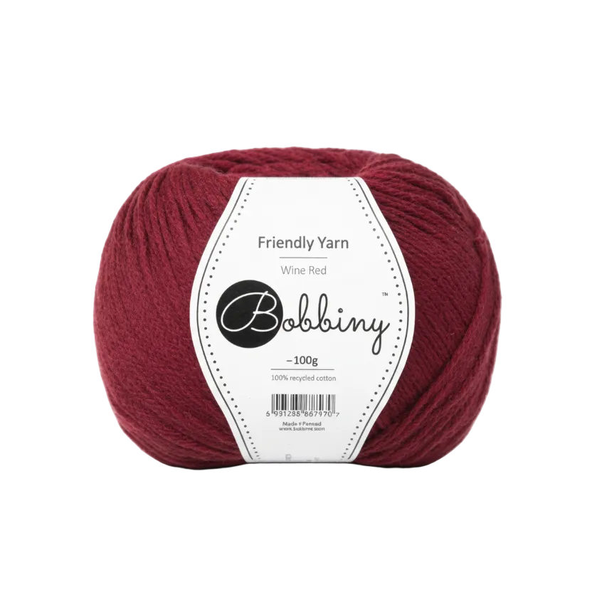 Friendly Yarn - Wine Red - Bobbiny