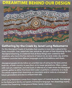 RED GATHERING BY THE CREEK Aborigines Stoff aus Australien