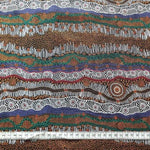 GATHERING BY THE CREEK Aborigines Stoff aus Australien
