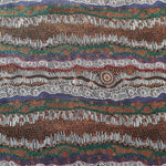 GATHERING BY THE CREEK Aborigines Stoff aus Australien