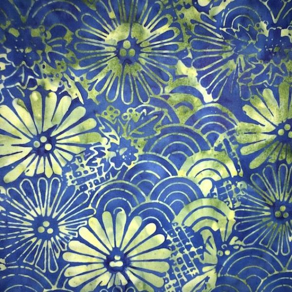 GREEN FLOWER - Magic - Batikstoff aus Indonesien