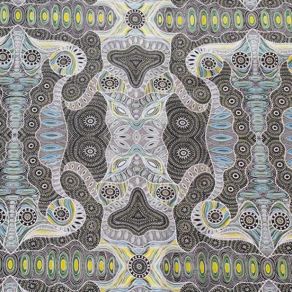 GREEN REGENERATION Aborigines Stoff aus Australien