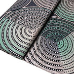 GREEN SILVER CIRCLES Osikani Stoff