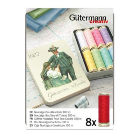 Gütermann Nostalgie-Box Pastell - Allesnäher 8 x 100m