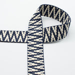 Gurtband Jacquard Aztek Blau 38 mm