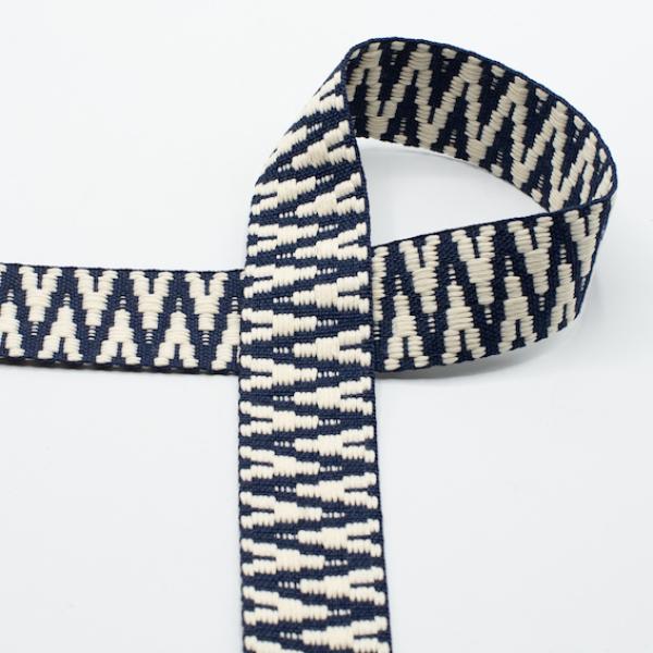 Gurtband Jacquard Aztek Blau 38 mm