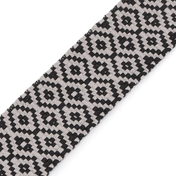 Gurtband Mosaic Schwarz - 50 mm