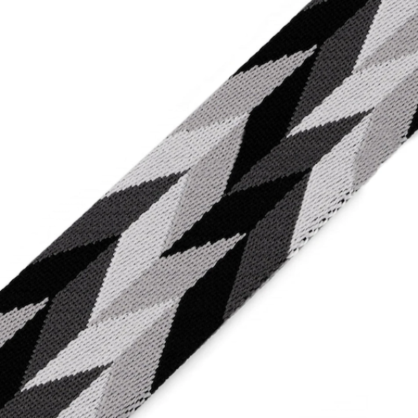 Gurtband Muster Grau - 50 mm