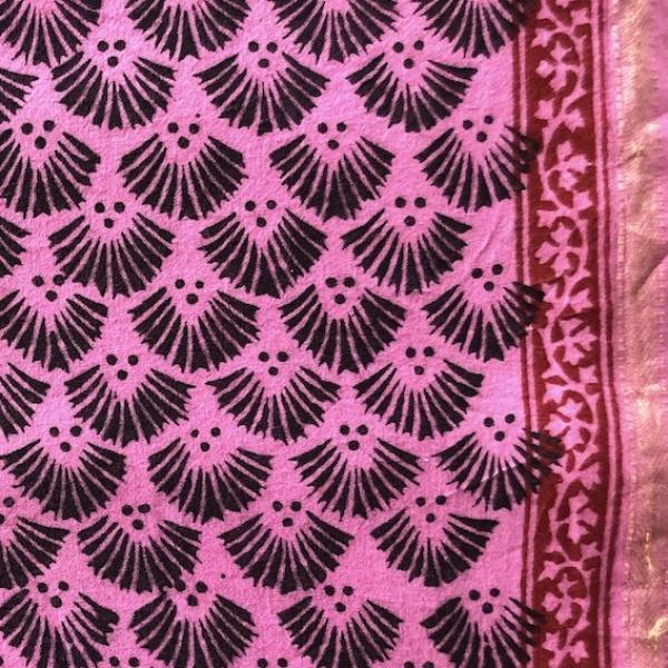 Hand Block Print aus Indien - PURPLE BOOTI