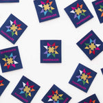 Bekleidungsetiketten aus Bio-Baumwolle | Quilt-Stern