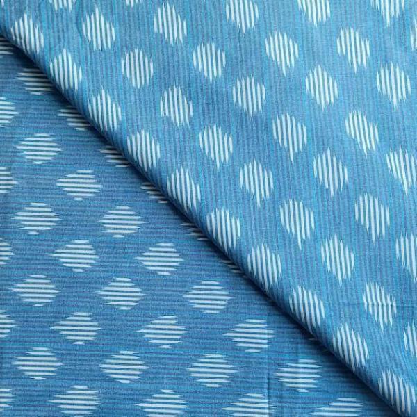 Ikat Stoff aus Indien – TURQUOISE