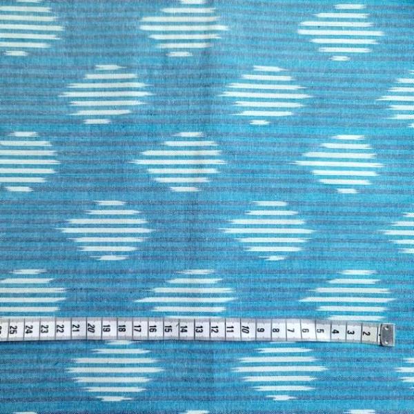 Ikat Stoff aus Indien – TURQUOISE