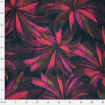 Jacquard Stoff Lurex Blumen Fuchsia