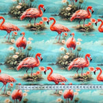 Jersey Baumwolle Red Flamingo von Stenzo | Meterware