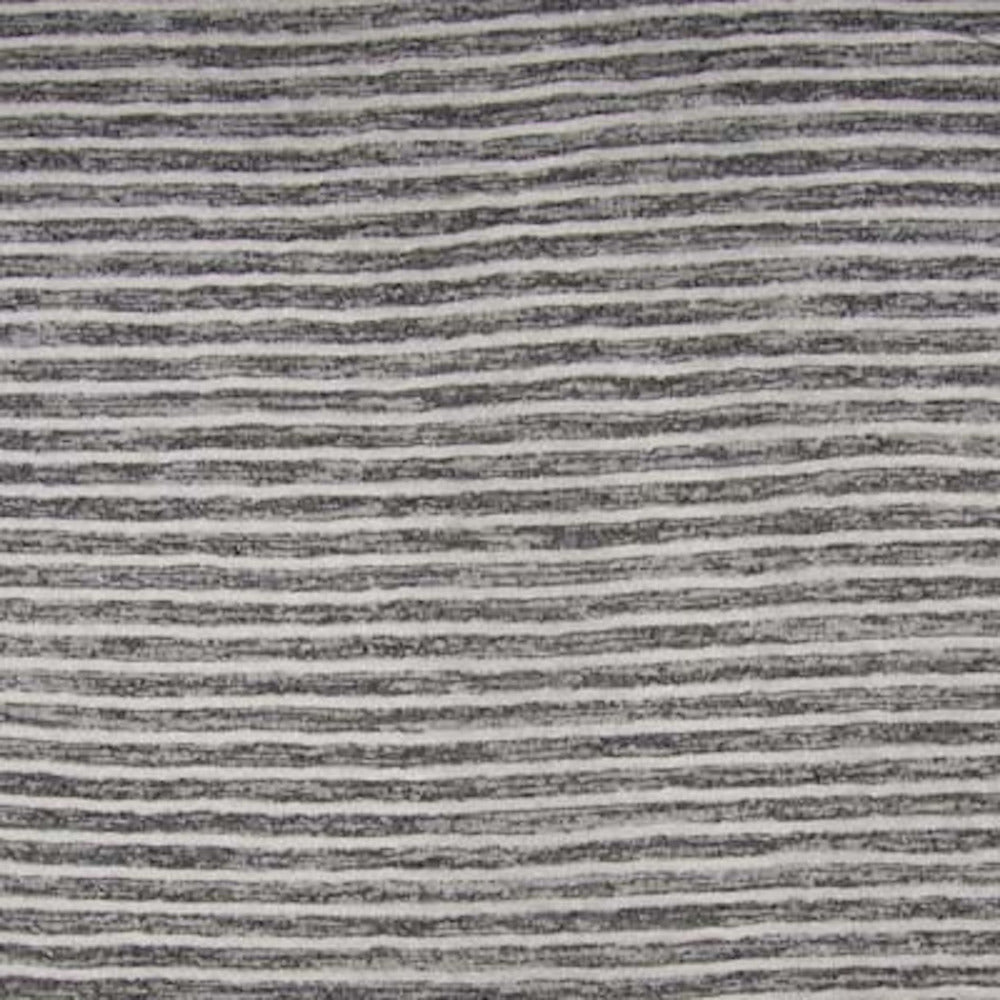Jersey Strick Polyviskose schwarz grau gestreift – Meterware