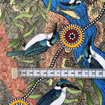 KINGFISHER CAMP Aborigines Stoff aus Australien